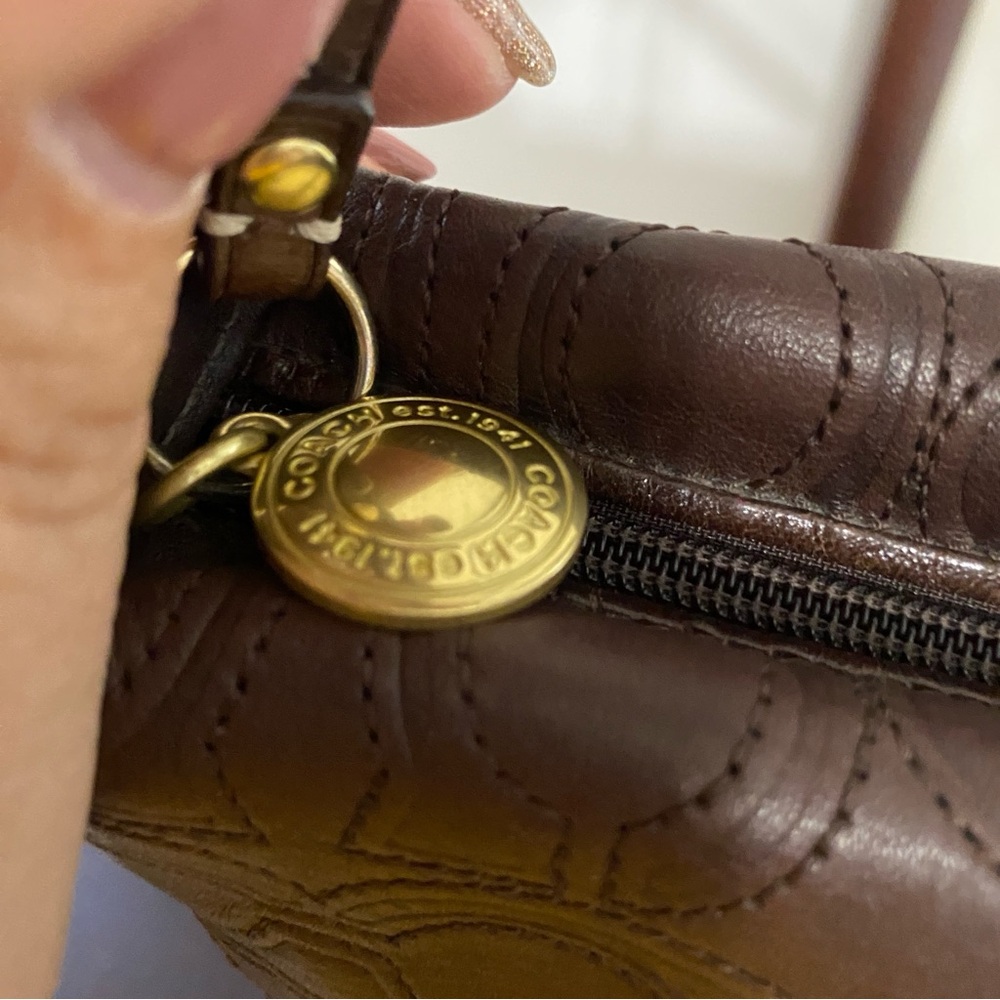 Coach Embroidered Leather Handbag - Picture 7 of 13